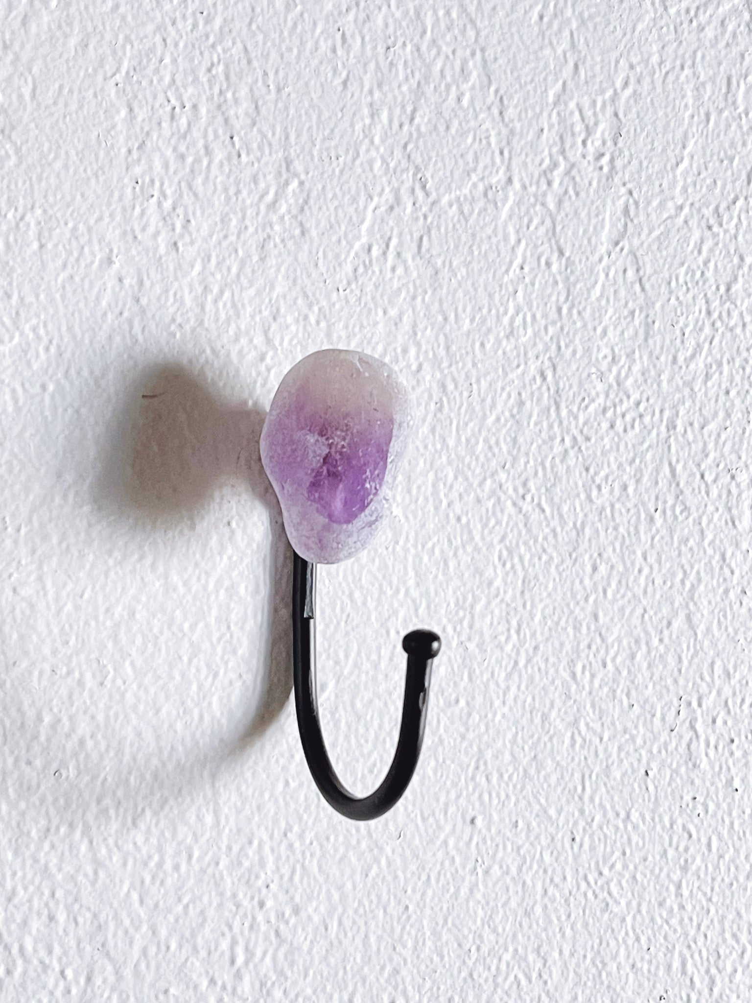 Semi Polished Mineral Wall Hooks // Decorative hook for keys