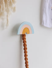 Load image into Gallery viewer, Rainbow wall hook, suspend.it screw cover, suspend.it nail cover, rainbow nursery decor, ceramic rainbow