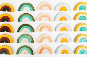Rainbow wall hook, suspend.it screw cover, suspend.it nail cover, rainbow nursery decor, ceramic rainbow