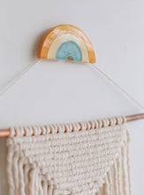Load image into Gallery viewer, Rainbow wall hook, suspend.it screw cover, suspend.it nail cover, rainbow nursery decor, ceramic rainbow