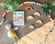 Load image into Gallery viewer, Rainbow wall hook, suspend.it screw cover, suspend.it nail cover, rainbow nursery decor, ceramic rainbow