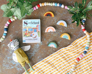 Rainbow wall hook, suspend.it screw cover, suspend.it nail cover, rainbow nursery decor, ceramic rainbow