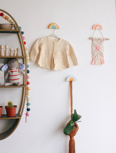 Rainbow wall hook, suspend.it screw cover, suspend.it nail cover, rainbow nursery decor, ceramic rainbow