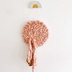 Rainbow wall hook, suspend.it screw cover, suspend.it nail cover, rainbow nursery decor, ceramic rainbow