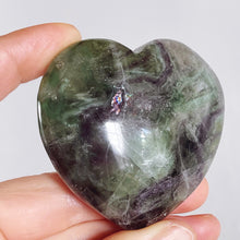 Load image into Gallery viewer, Rainbow fluorite full heart
