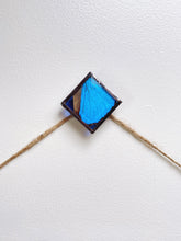 Load image into Gallery viewer, Blue Morpho butterfly stained glass suspend.it