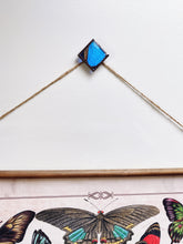 Load image into Gallery viewer, Blue Morpho butterfly stained glass suspend.it